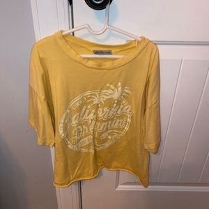 yellow graphic t-shirt